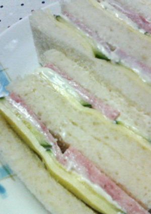 スパム＆胡瓜＆チーズ♡サンドイッチ♡-レシピのメイン写真