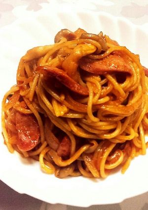 きのことウインナーのナポリタン-レシピのメイン写真