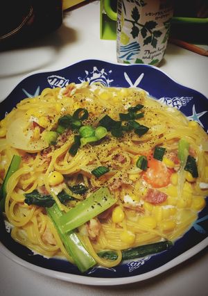 和風クリームパスタ〜カルボナーラ風〜-レシピのメイン写真