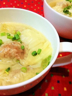 ツルツルっと★コク旨【ワンタンスープ】♪-レシピのメイン写真