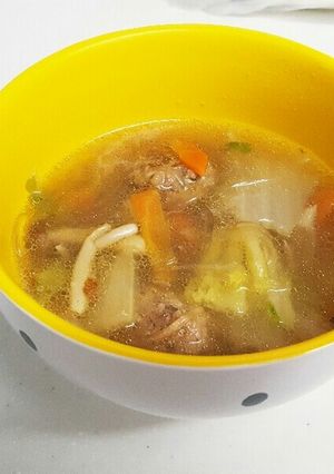 【ボッチ飯】野菜と肉団子のスープ-レシピのメイン写真