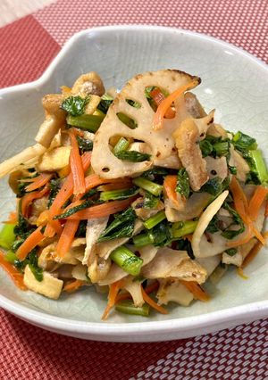 大根菜とレンコンの炒め物♪-レシピのメイン写真
