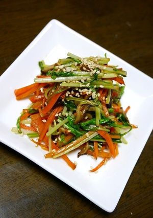 簡単！水菜のコチュジャン炒め-レシピのメイン写真
