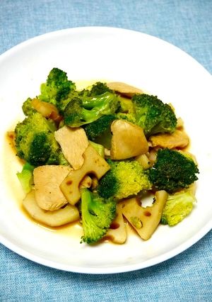 ダイエット！ブロッコリーと蓮根炒め-レシピのメイン写真