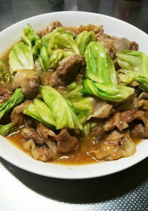 中華大好き！キャベツたっぷり旨辛回鍋肉♪-レシピのメイン写真