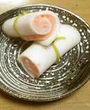 おせち：千枚漬けとサーモンの巻物