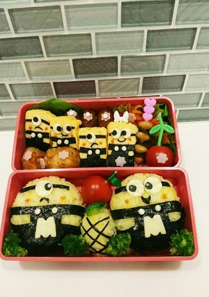 キャラ弁 ミニオンズアッぽーパイナポー-レシピのメイン写真