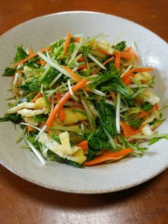 ☆水菜と油揚げのサラダ☆-レシピのメイン写真