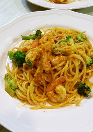 簡単✡赤エビの☆トマト☆クリームパスタ☆-レシピのメイン写真