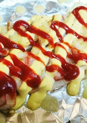 トースターでちくわとカニかまのチーズ焼き-レシピのメイン写真