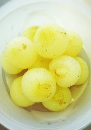 ハンバーグ付け合わせ④ペコロスの蒸し煮-レシピのメイン写真