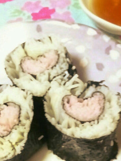 デコそうめん寿司❗(ハートのつもり♥)-レシピのメイン写真