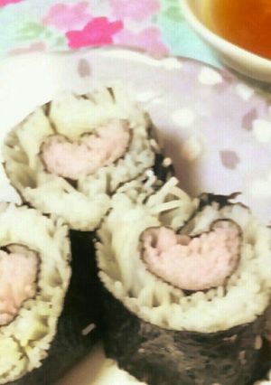 デコそうめん寿司❗(ハートのつもり♥)-レシピのメイン写真