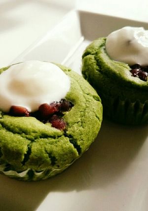 あんこ入り♪米粉抹茶マフィン-レシピのメイン写真