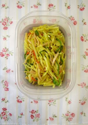 常備菜にも♪千切り野菜とハムのカレー炒め-レシピのメイン写真