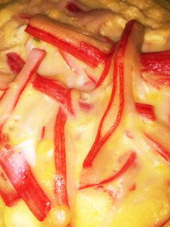 簡単レンジ かにかま豆腐のふわふわ卵とじ-レシピのメイン写真