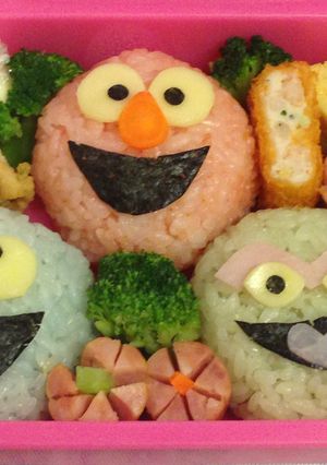 キャラ弁♡簡単なセサミストリート弁当☆-レシピのメイン写真