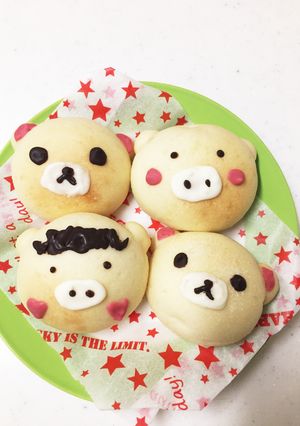 リラックマ☆ぶたちゃんパン-レシピのメイン写真