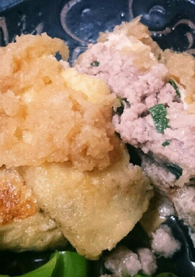 油揚げの挽き肉詰め焼き-レシピのメイン写真