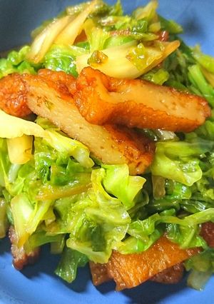 キャベツとさつま揚げの炒め物-レシピのメイン写真