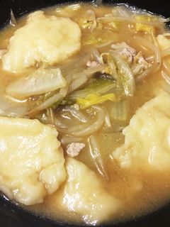 簡単♪鍋の翌日残り物ですいとん❃-レシピのメイン写真