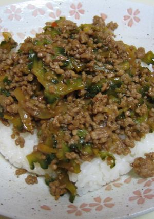 ゴーヤそぼろ丼-レシピのメイン写真