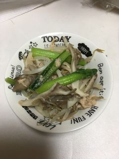 小松菜ともやしのツナマヨ炒め-レシピのメイン写真