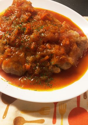 ほろほろ崩れる☆鶏肉のトマト煮込み-レシピのメイン写真
