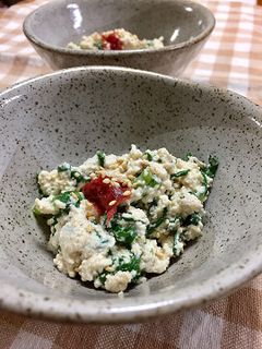 梅香る~春菊の白和え-レシピのメイン写真