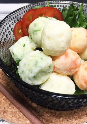 野菜ぱくぱく★簡単可愛いポテトサラダ-レシピのメイン写真