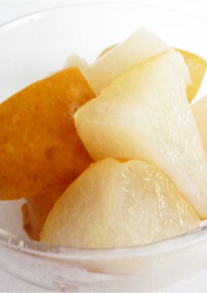 電子レンジで 皮ごと梨のコンポート-レシピのメイン写真