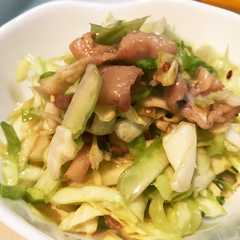 キャベツと鶏皮おつまみ酢の物-レシピのメイン写真