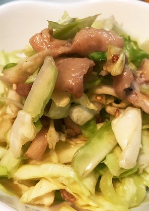 キャベツと鶏皮おつまみ酢の物-レシピのメイン写真