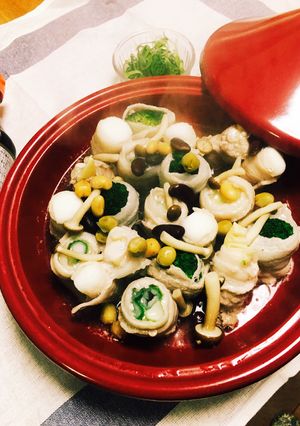 冬☆簡単☆タジン鍋の豚バラ巻きシャブ-レシピのメイン写真