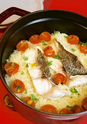鯛の切り身でパエリア風鯛めし-レシピのメイン写真