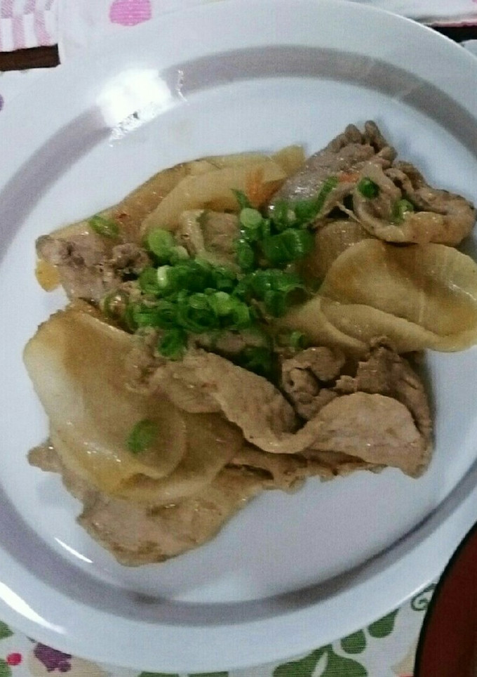 旨い‼大根スライスと豚肉の醤油炒め♪-レシピのメイン写真
