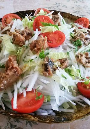 美味い♪大根サラダにサバ缶(*´∀｀)-レシピのメイン写真