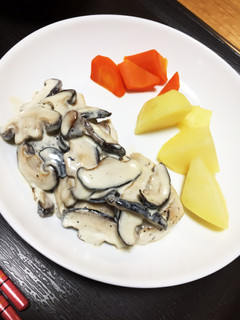 絶品★鶏肉のキノコクリームソースがけ-レシピのメイン写真