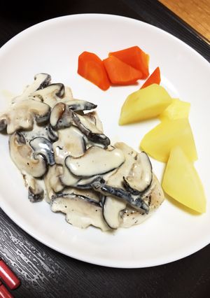 絶品★鶏肉のキノコクリームソースがけ-レシピのメイン写真