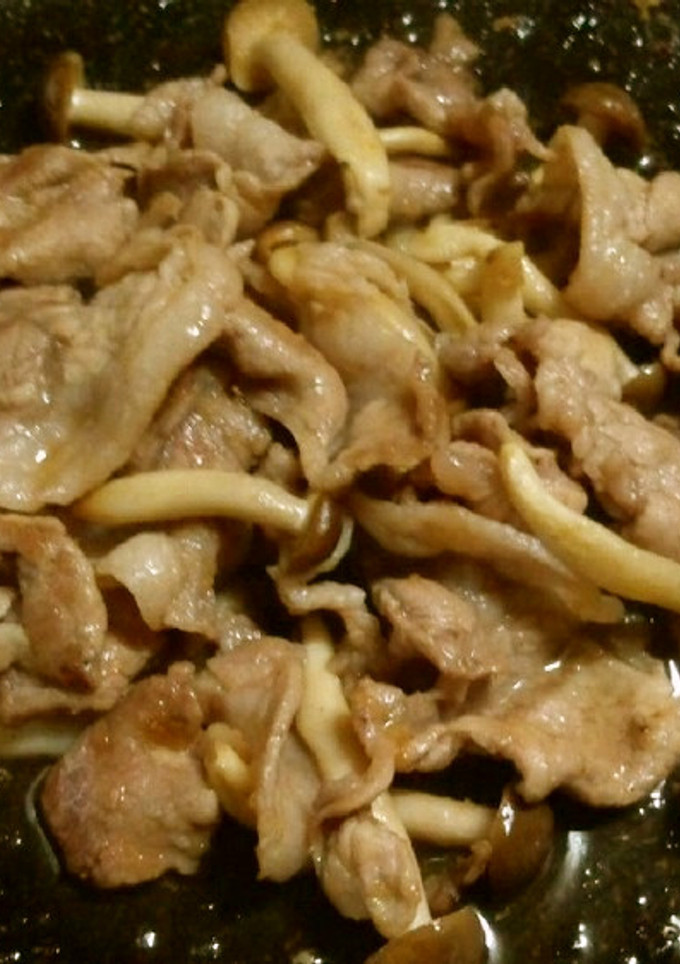 シメジと豚肉のしょうが焼き糖質制限-レシピのメイン写真