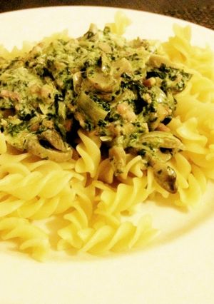 ベーコンとほうれん草のクリームパスタ-レシピのメイン写真