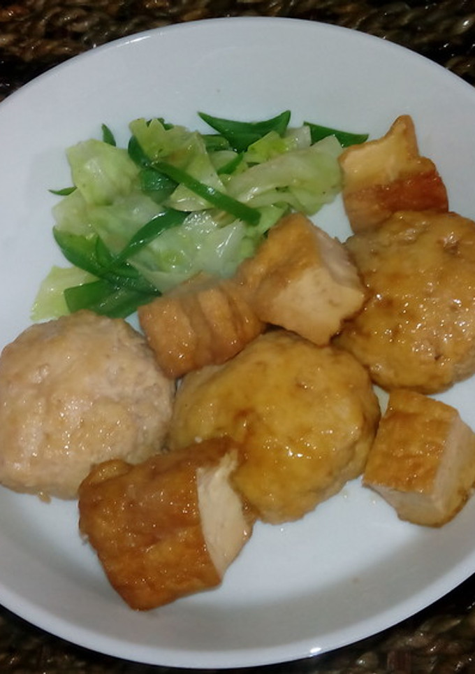 鶏つくねと厚揚げの甘辛-レシピのメイン写真