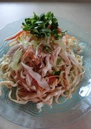 胡麻だれ冷製うどんサラダ-レシピのメイン写真