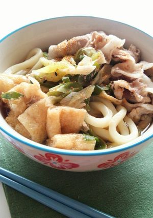 たっぷり長ねぎ入り☆シンプル肉うどん-レシピのメイン写真