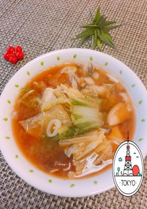 白菜味噌スープ(배추된장국)-レシピのメイン写真