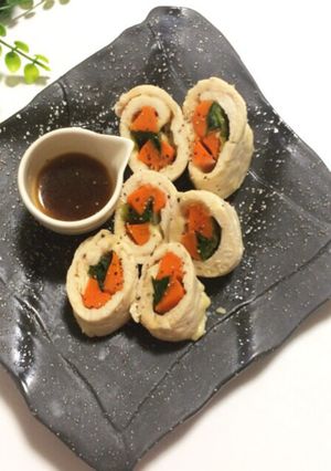 レンジでささみクルクル巻き♡和風ダレ-レシピのメイン写真