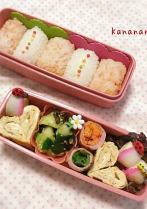 幼稚園 シンプル可愛い俵型おにぎり弁当-レシピのメイン写真