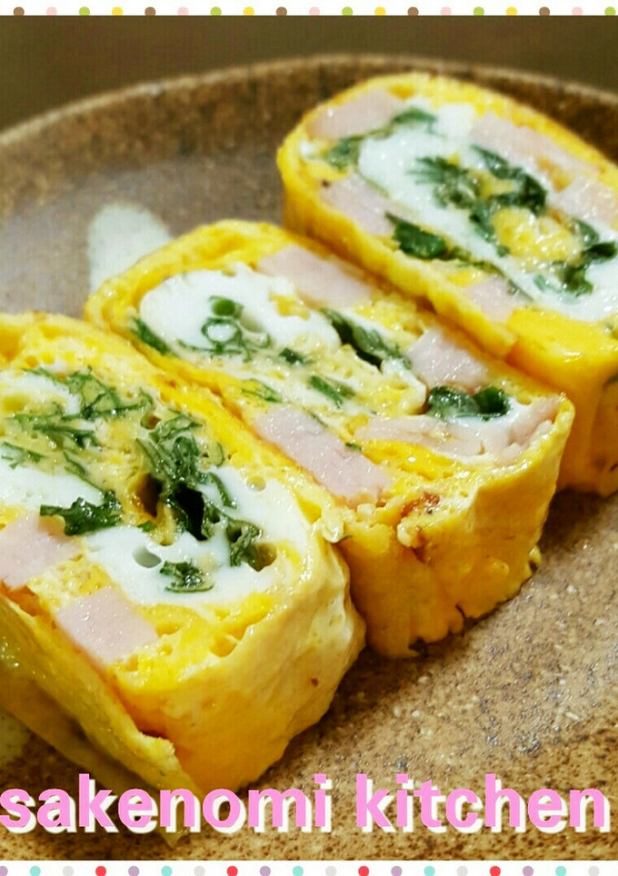 大葉とハムの卵焼き-レシピのメイン写真