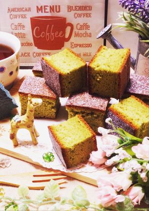 キュービックカットで抹茶♡カステラ♪-レシピのメイン写真