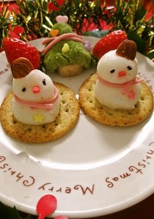 クリスマスに☆手作り雪だるま-レシピのメイン写真